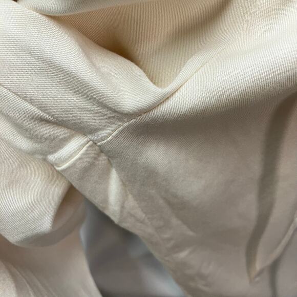 Rose Velvet Strapless Jumpsuit Womens Small Cream Rayon Neutral Soft Cargo - Picture 9 of 16